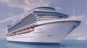 cruise ship caribbean princess 3d model