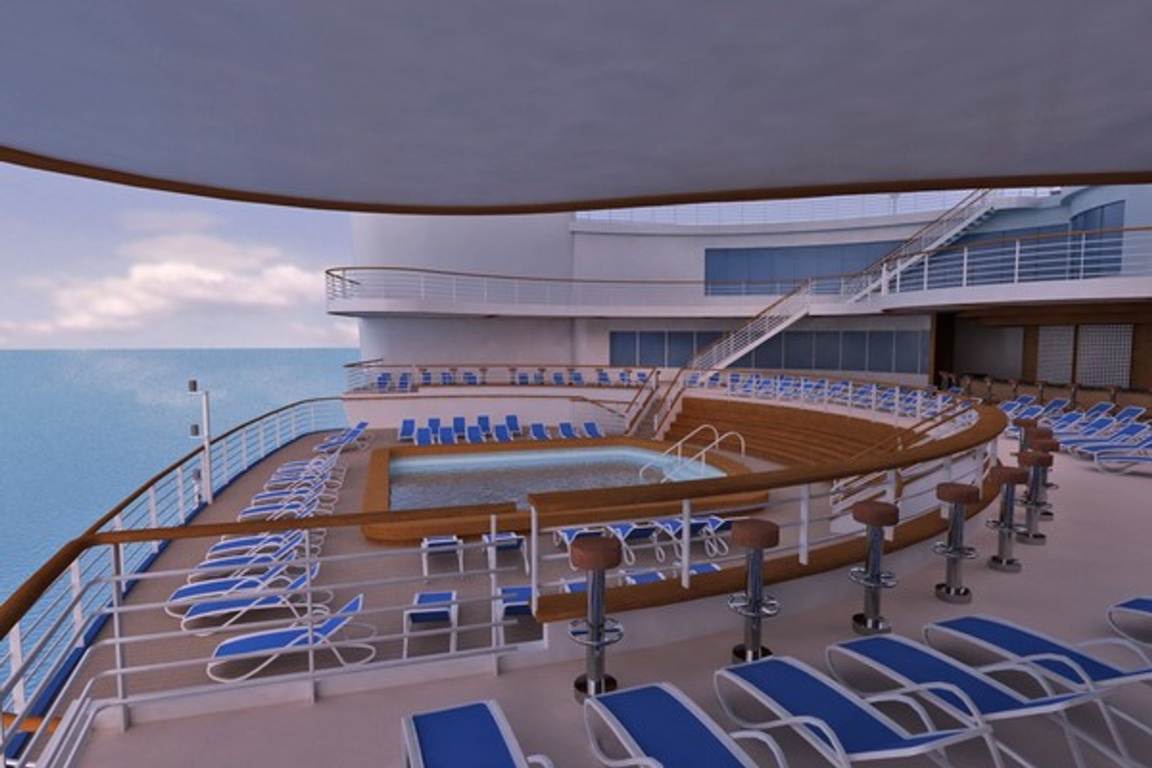 Cruise Ship Caribbean Princess 3d Model