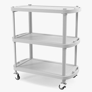 Medical Equipment Trolley White 3D