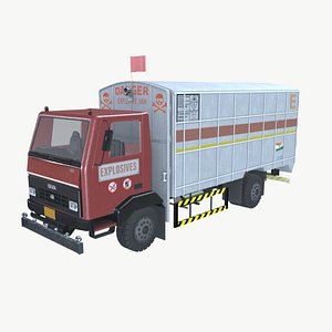Explosives Vehicle With Rig 3D model
