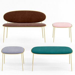 3D stay bench model