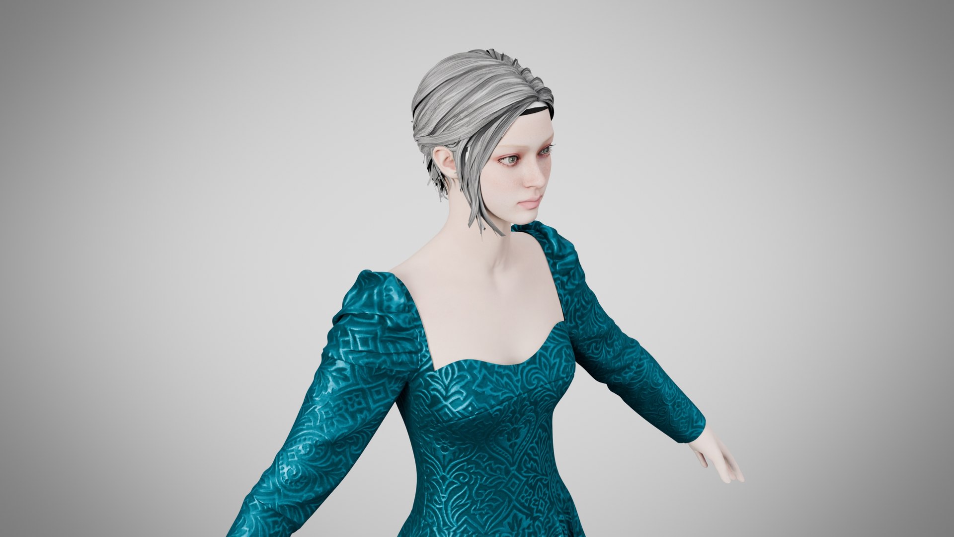 3D model Dress 40 Teal Velvet With Design https://p.turbosquid.com/ts-thumb/69/OFCJ0R/YB/3/jpg/1769923601/1920x1080/fit_q87/e1b83fbef4ccb9779d12a30a835a98e131fd1961/3.jpg