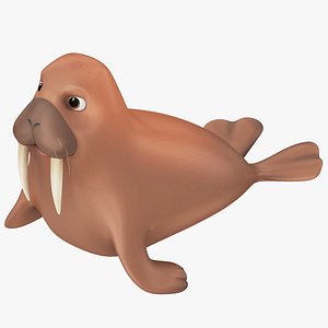 3D Cartoon Walrus