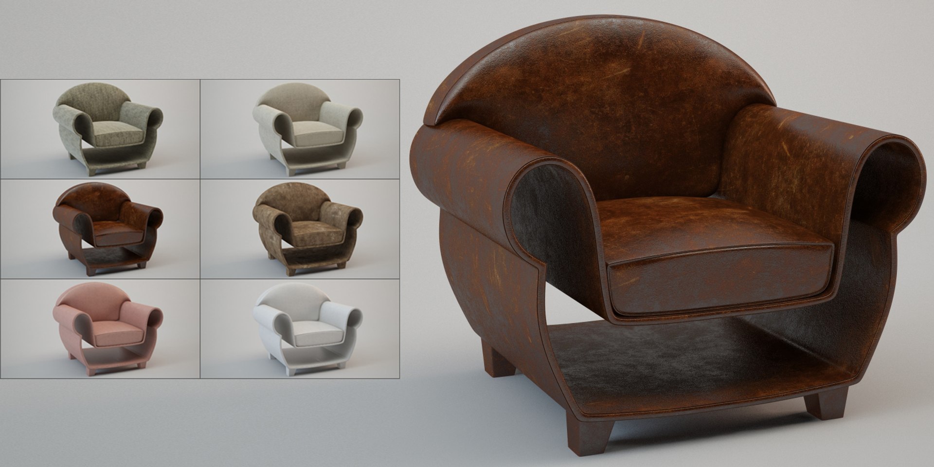 3d Model Chear Materials