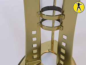 Art Nouveau metal&glass Vase
