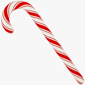 3D Candy Cane V2 model