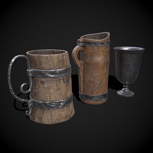 3D Medieval Three Cups