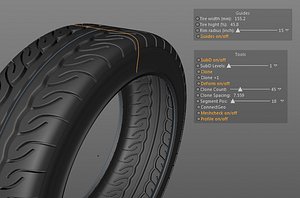 3d model tire setup profiles