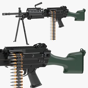 3D Mk 48 Machine Gun model