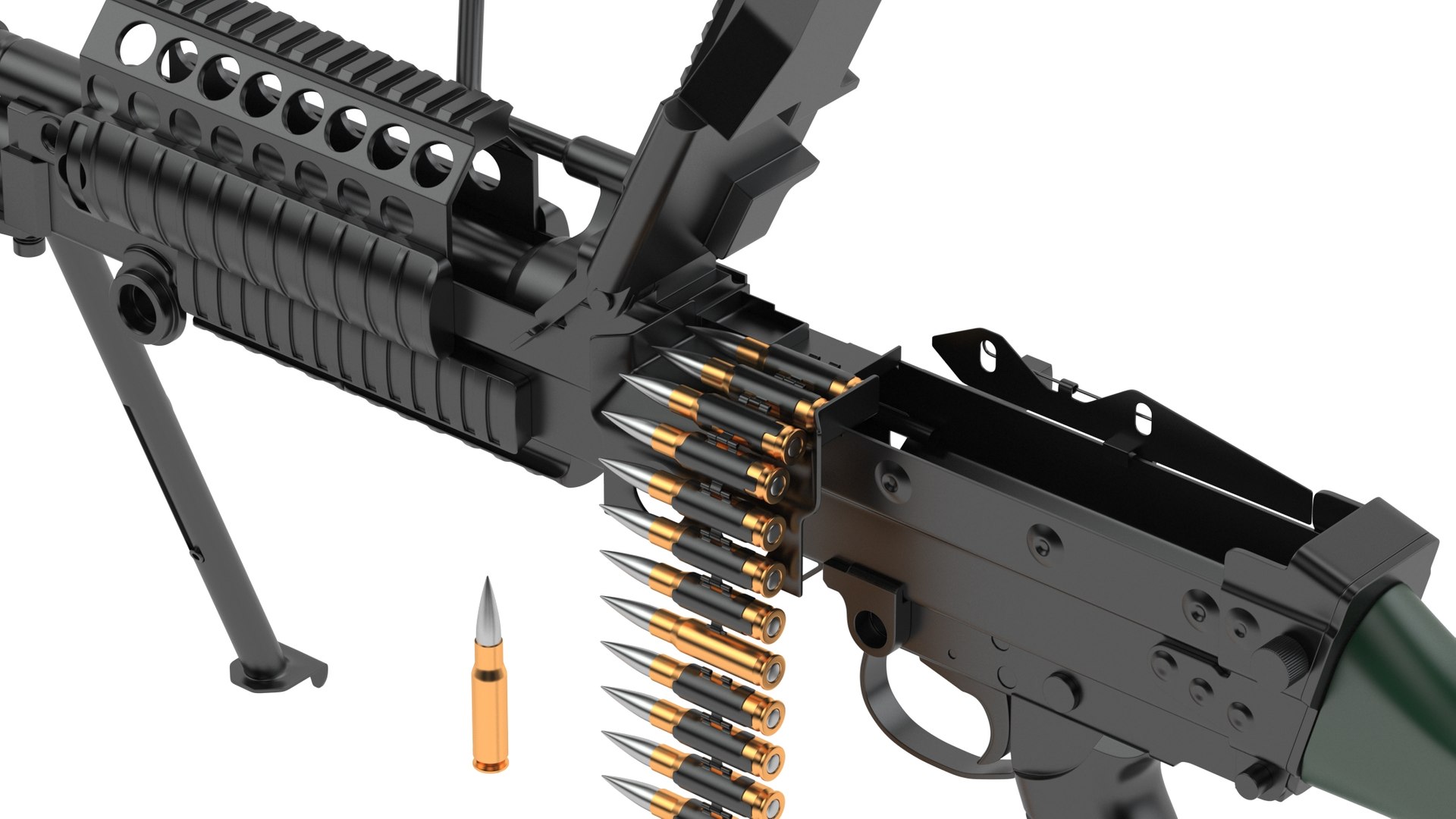 3D Mk 48 Machine Gun Model - TurboSquid 1873688