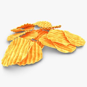 3d 3ds realistic veggie chip 3