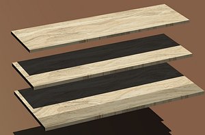 decor floating shelves 3D model