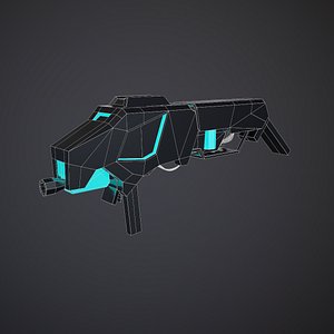 sci-fi gun 3D