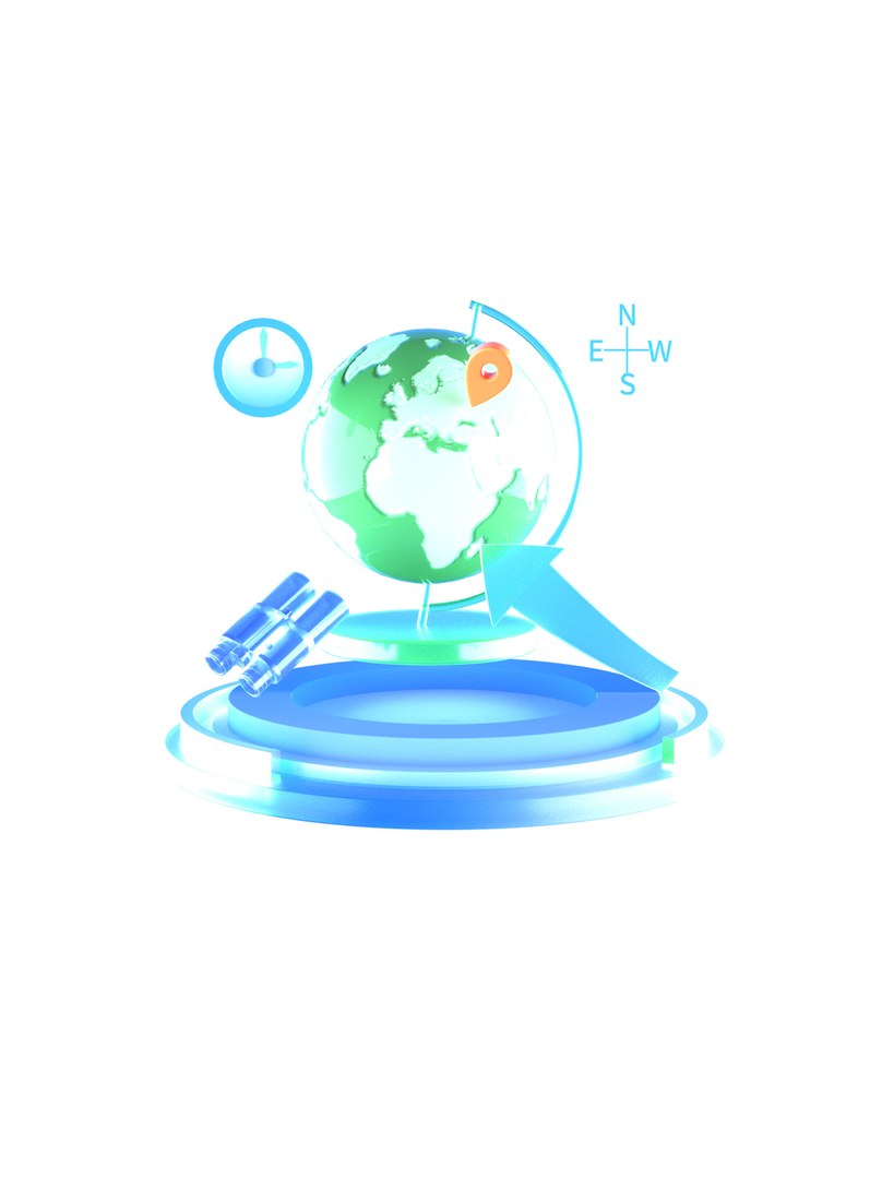 3D Geography frosted glass model TurboSquid 2102867