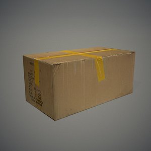 cardboard box 3d x