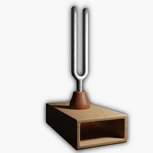 3D model Tuning Fork 440 Hz Low-poly