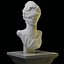Blindfolded Woman Bust Statue 3D Model 3D model
