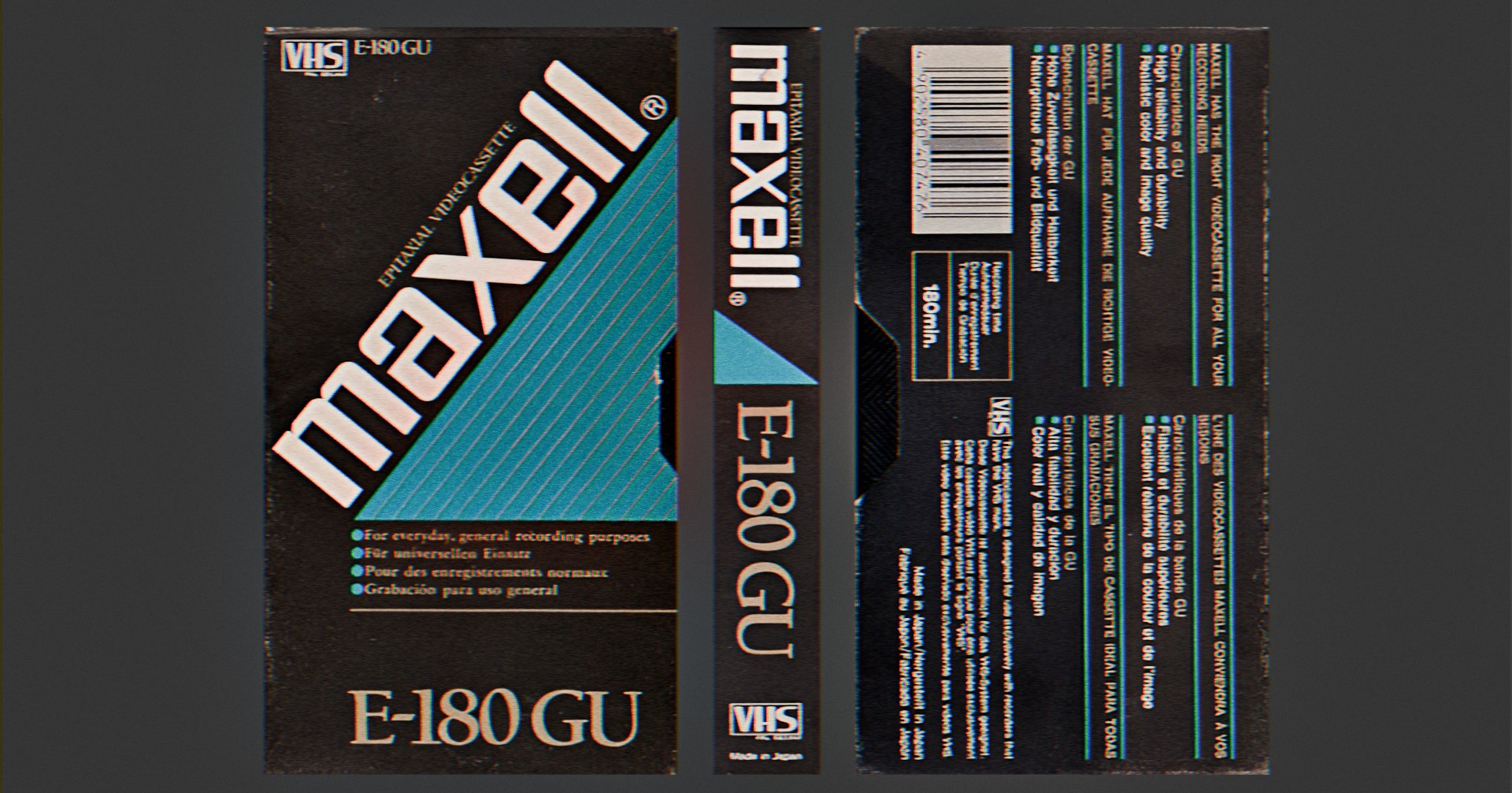VHS Maxwell E-180 GU 3D model https://p.turbosquid.com/ts-thumb/6A/D0xpJO/7f/preview3/png/1789030139/1920x1080/fit_q87/8454b47f389f1083f00aa8fc1bf836aa91d44f68/preview3.jpg