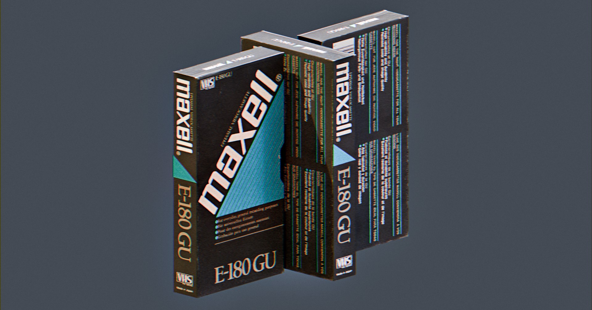 VHS Maxwell E-180 GU 3D model https://p.turbosquid.com/ts-thumb/6A/D0xpJO/FN/preview4/png/1789030139/1920x1080/fit_q87/676a9914ffe54be1a7ef5a9bb001dd0e6d5e903e/preview4.jpg