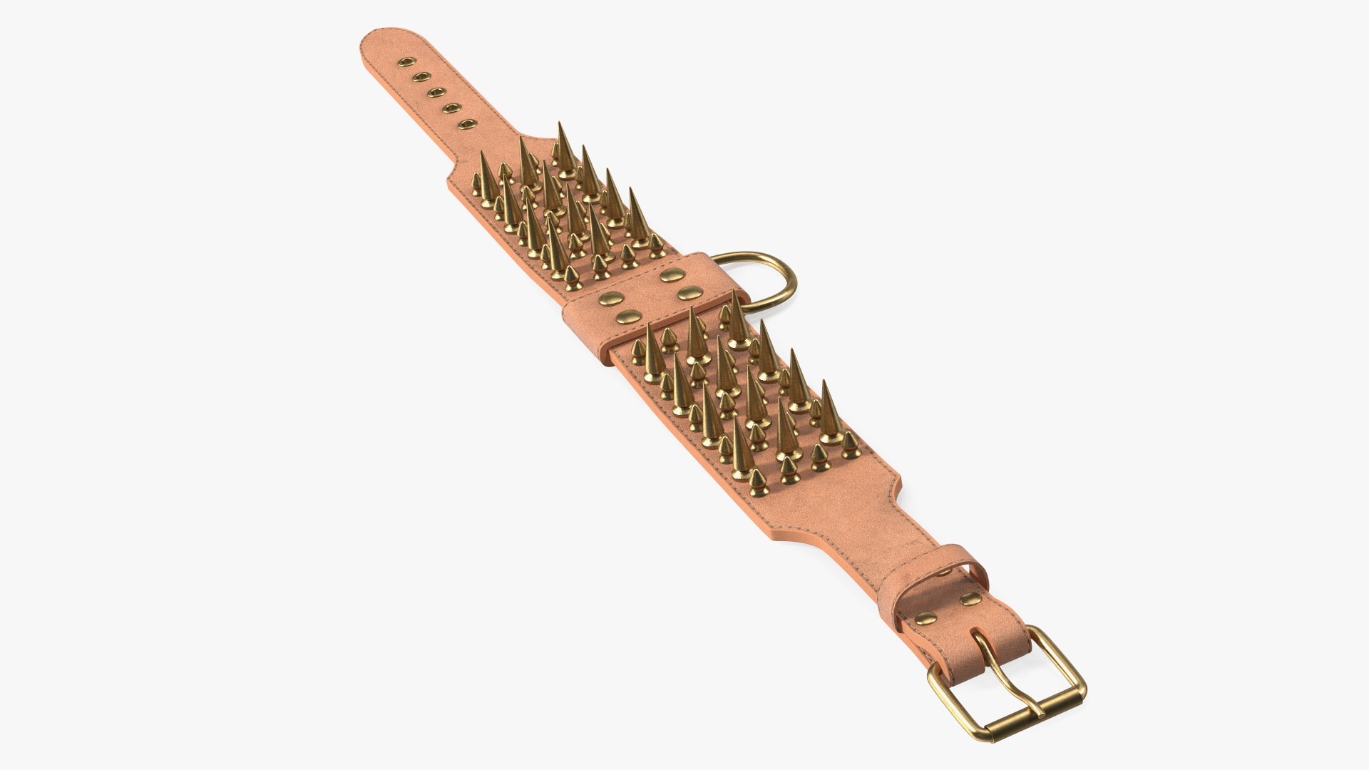 Studded Dog Collar Lying 3D model preview