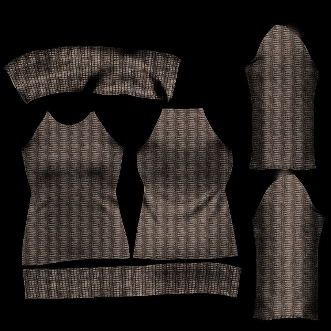 Roll Neck Sweater Dress 3D model - TurboSquid 1808358