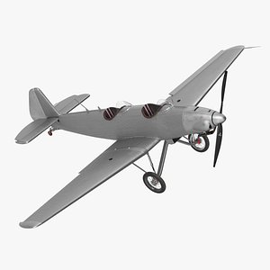 Retro Sport Plane Rigged