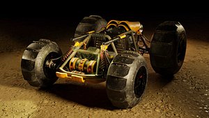 Dune Buggy Rigged Low-poly 3D model 3D model
