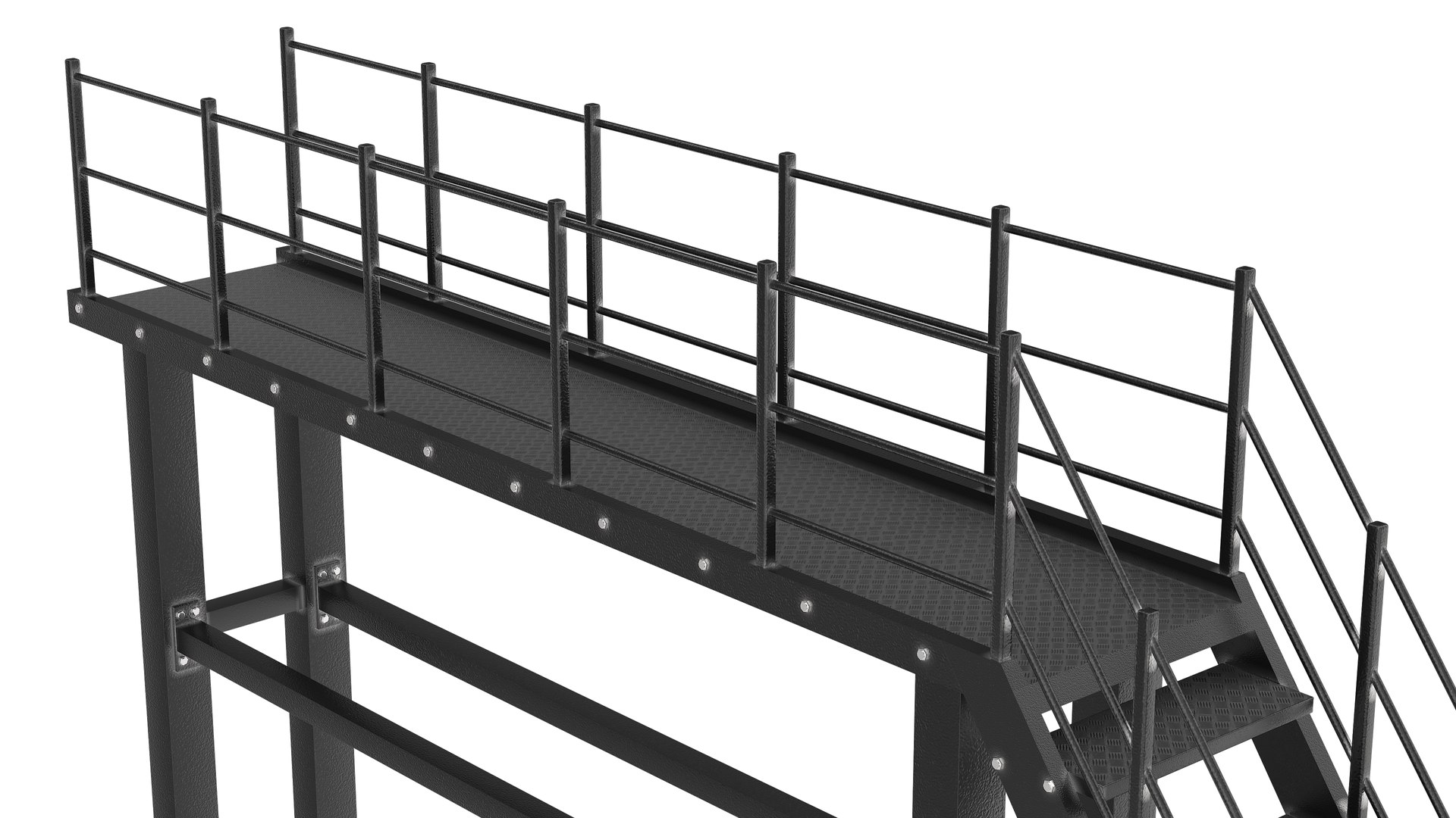 Industrial Catwalk Staircase 3D - TurboSquid 2274406