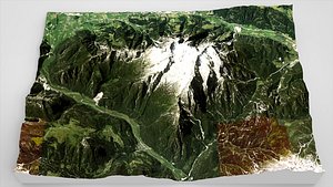 3D Mountain landscape The Birnhorn Alps Switzerland