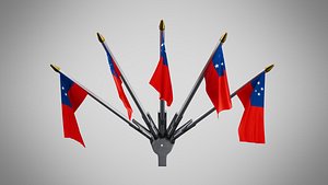 Wall Mount Flags 5 Of Samoa