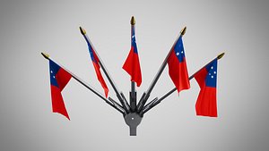 Wall Mount Flags 5 Of Samoa