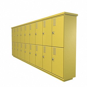 3D locker cabinet03 pbr low-poly model