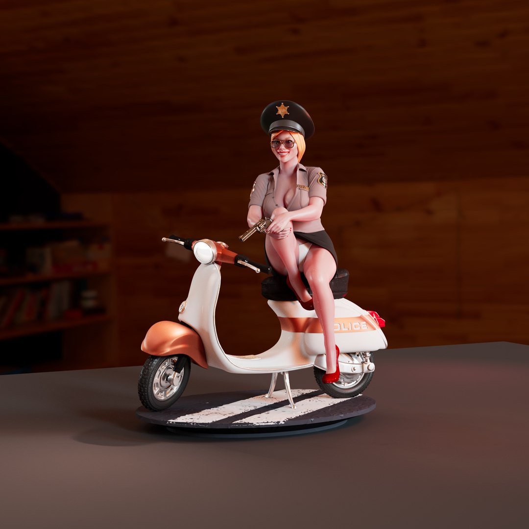 Pin Up Police 3D - TurboSquid 2265935