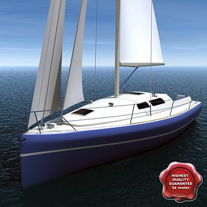 harmony 38 sailing yacht 3d model