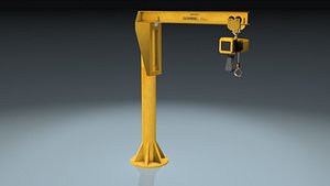 lifting hoist crane 3d model