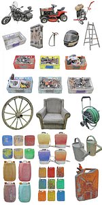 ranch old garage assets 3D model