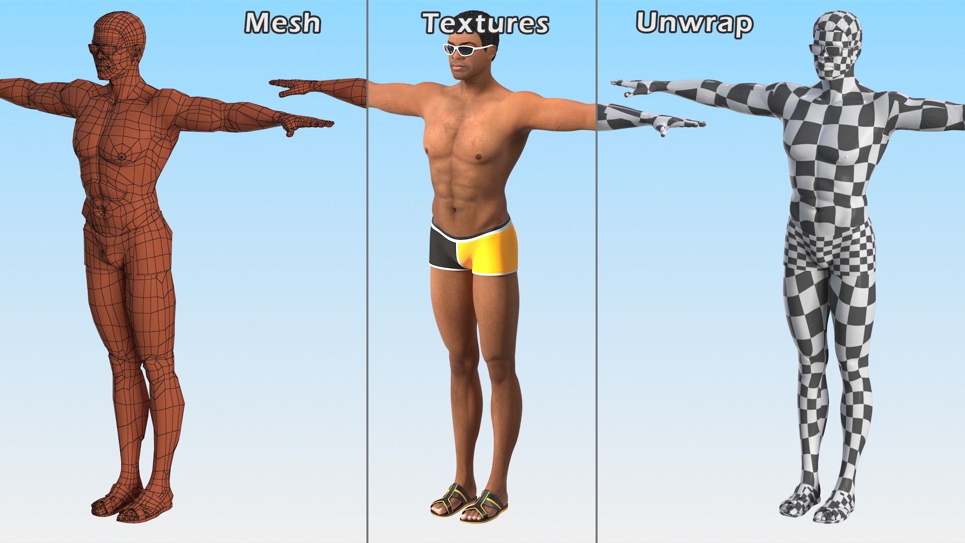 light skin black man 3D model https://p.turbosquid.com/ts-thumb/6A/ZWJnCY/ePZP77qW/lightskinblackmaninswimwearriggedmb3dmodel022/jpg/1609701569/1920x1080/fit_q87/6e625051beb74f12b6f50d97adab67677e6794fa/lightskinblackmaninswimwearriggedmb3dmodel022.jpg