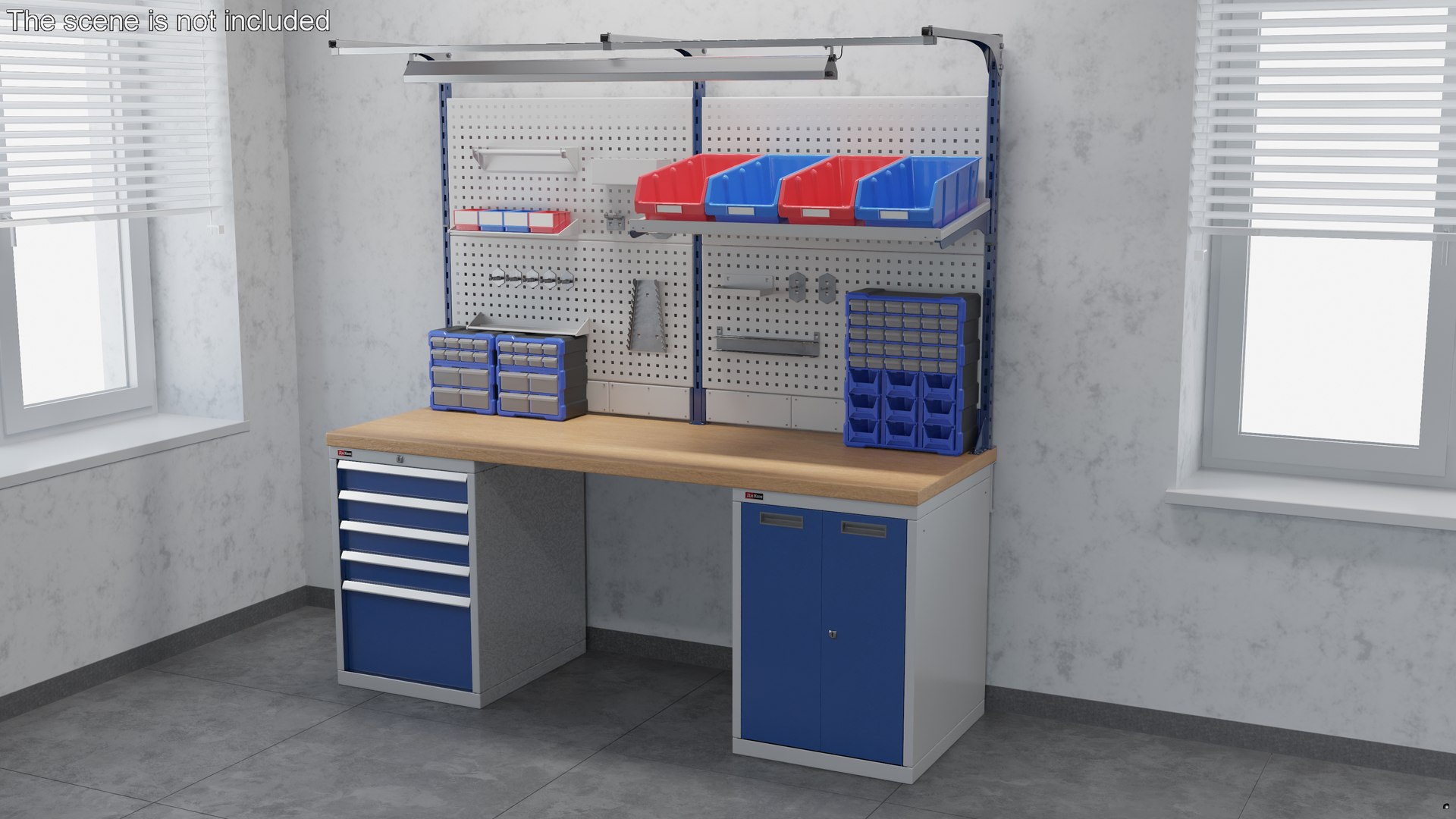 Professional Workbench With Modular Shelving Model - TurboSquid 2376592