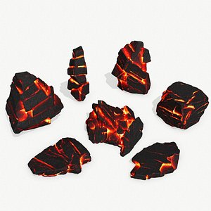 Lava Rock Set 3D model