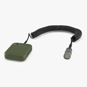 Coiled Cable PTT Control Unit for Field Radios 3D