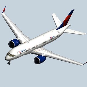 latest delta airlines airbus 3D model