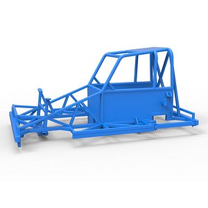 3D model Frame of New Zealand Ministock car Version 2 Scale 1 to 25