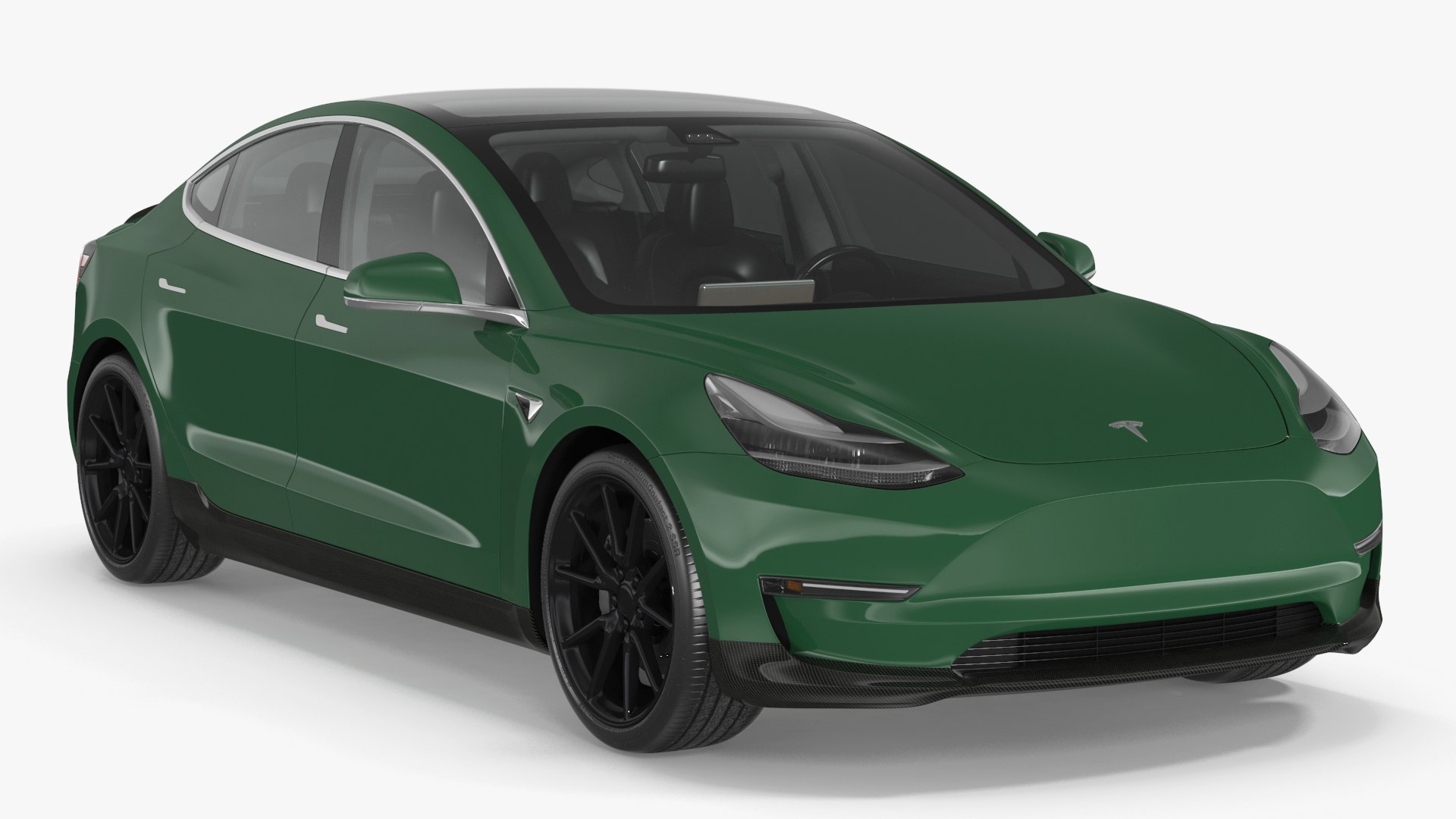 Tesla Model 3 Carbon Fiber Sport Package 3D model preview