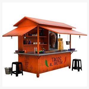 Taco Stand Street Mexican  Redy to Renders 3D