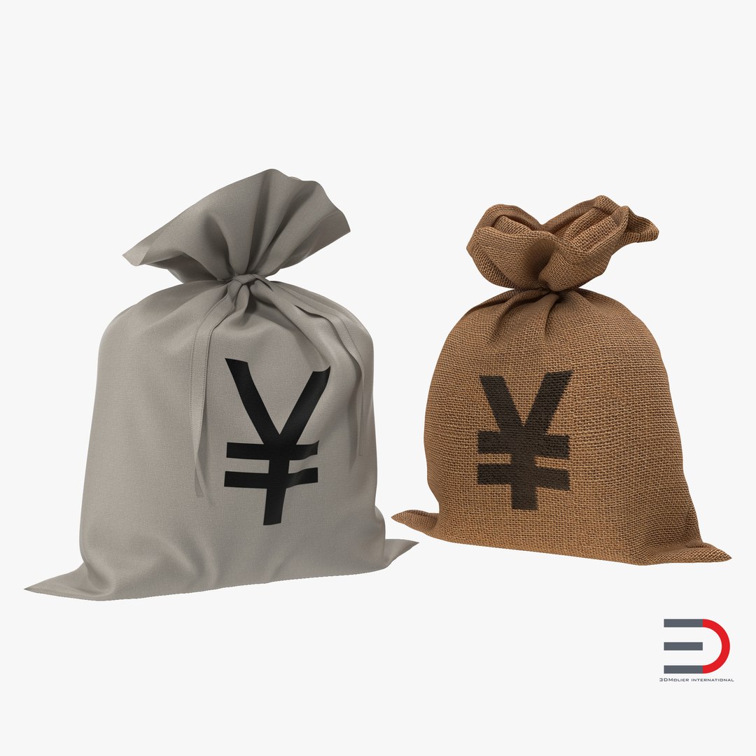 Yen Money Bags 3D Models Collection 3D model preview