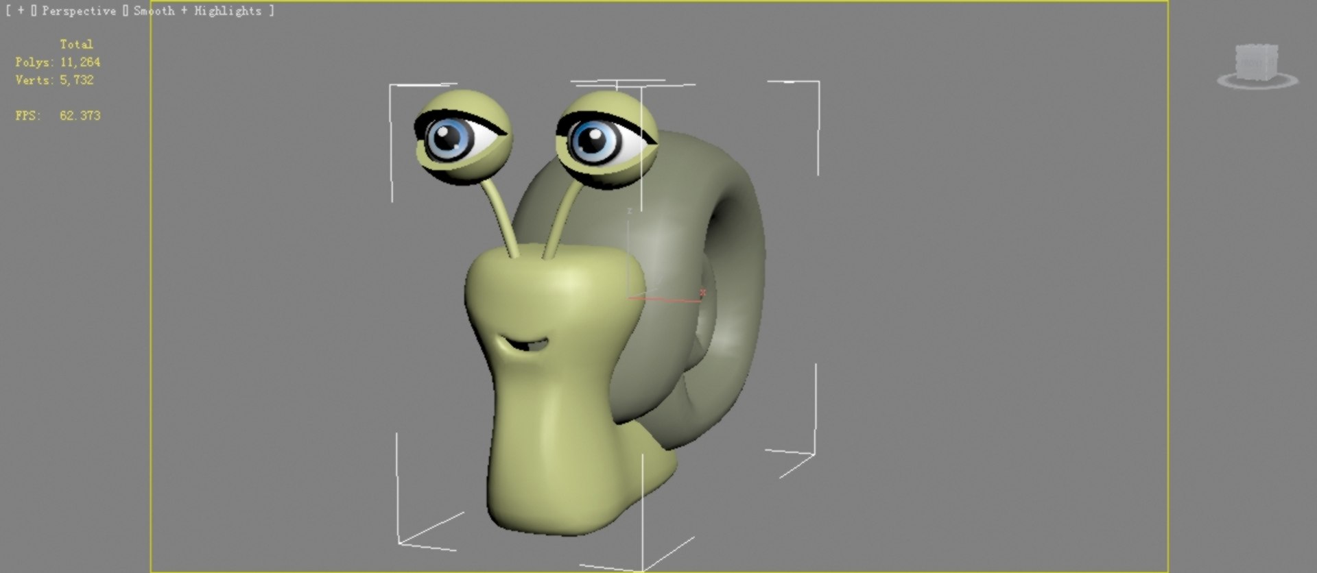 Cartoon Snail Model - TurboSquid 2106650
