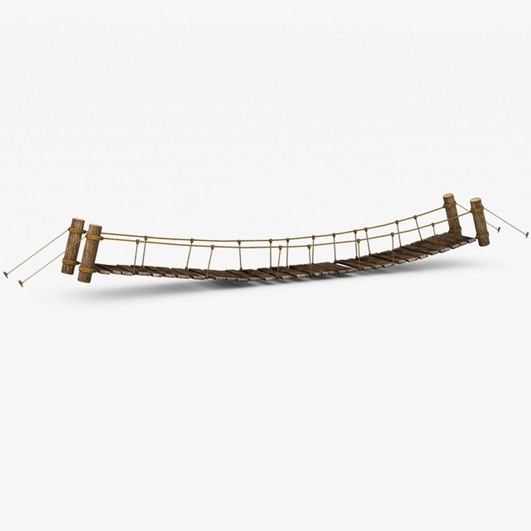 3d model rope bridge