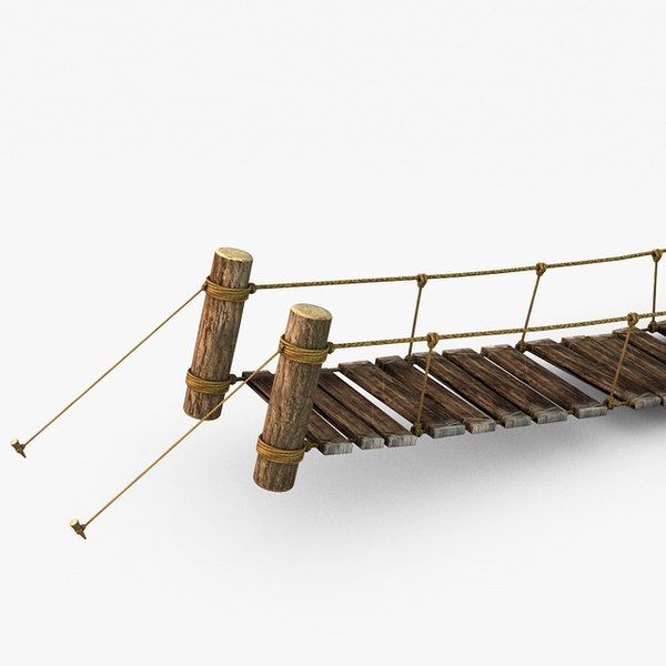 3d model rope bridge