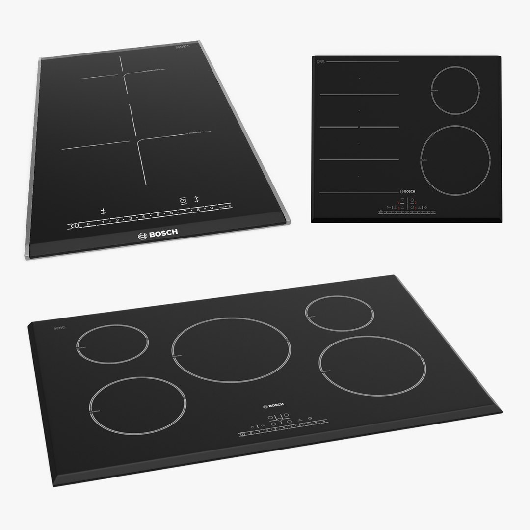 Induction Hobs Bosch 3D Models Collection 3D model preview