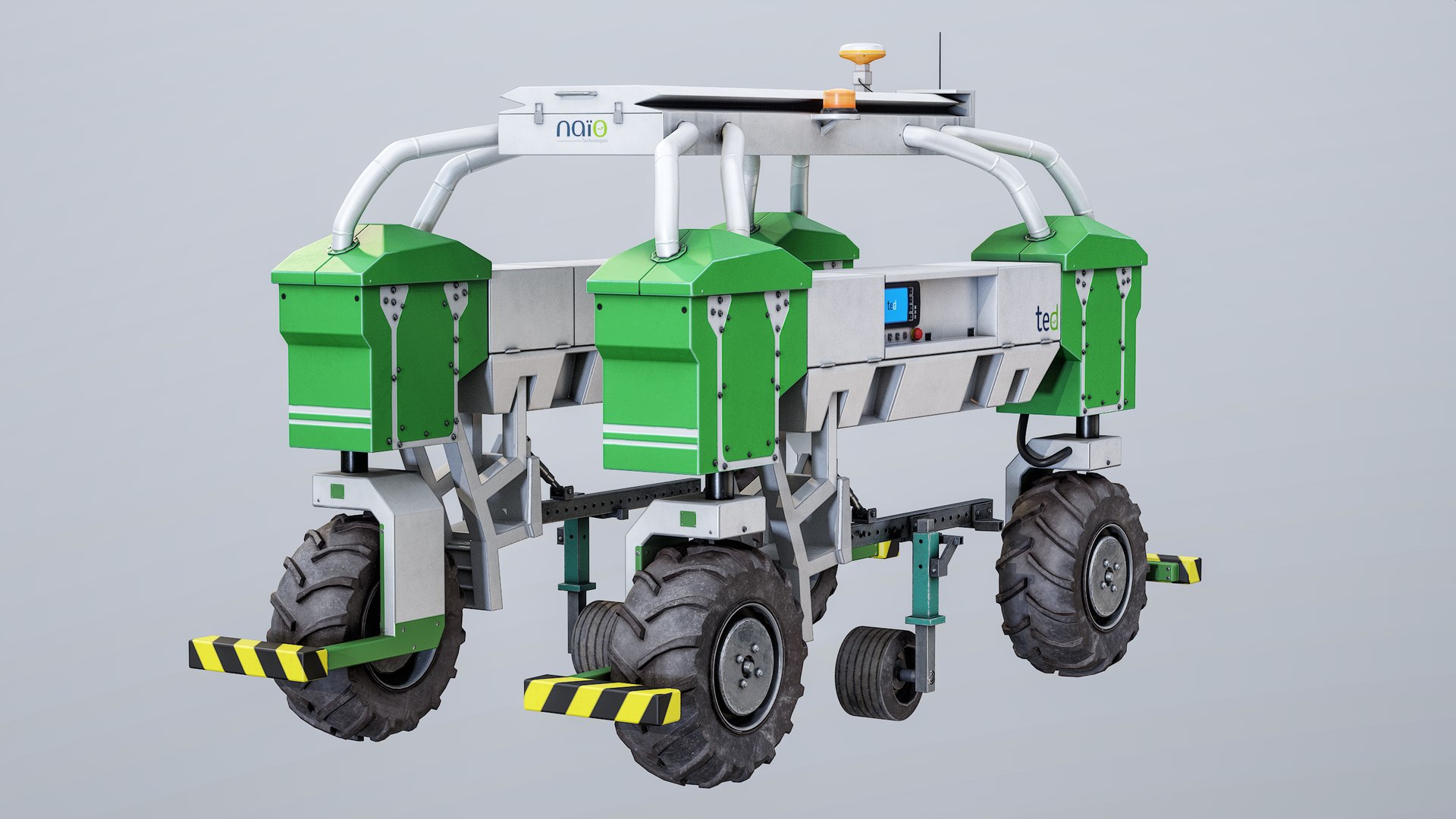 Farming Robot Assistant Oz Naio Ted PBR 3D https://p.turbosquid.com/ts-thumb/6A/uqr7hT/A3/r_viewport_004/png/1722762920/1920x1080/fit_q87/a57dfabfea00f4d7bc88cef2feeca9ad8ccf541a/r_viewport_004.jpg